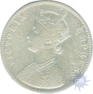 Silver One Rupee Coin of Victoria Empress of Bombay Mint of 1877.