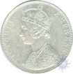 Silver One Rupee Coin of Victoria Empress of Bombay Mint of 1898.