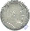 Silver One Rupee Coin of King Edward VII of Bombay Mint of 1904.