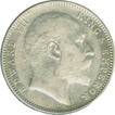 Silver One Rupee Coin of King Edward VII of Bombay Mint of 1908.