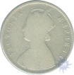 Silver Half Rupee of Victoria Empress of Calcutta Mint of 1878.