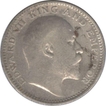 Silver Half Rupee of King Edward VII of Calcutta Mint of 1901.