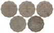 Cupro Nickle One Anna (5) of King George V of Bombay & Calcutta Mint of 1924 1927 1929 1935 &1936.