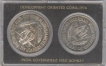 Proof Set of Two Coins of Ten and Fifty Rupees of Planned Families  food For All of  Bombay Mint of the year 1974.