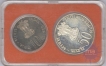 Proof Set of Two Coins of Fifty and Ten Rupees of  Food Shelter For All of the year  1978 of Bombay Mint.