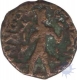 Bronze Quarter Unit AE Didrachm Coin of Tetradrachm of Kanishka I of Kushan Empire.