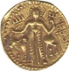 Gold Dinar Coin of Vasu Deva II of Kushan Empire.