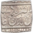 Silver Square Rupee Coin of Akbar of Ahmadabad MInt.