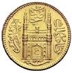 Gold Half Ashrafi Coin of Mir Usman Ali Khan of Hyderabad (Farkhanda Bunyad).