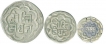 Silver Quarter, Half & Rupee Coin of Swarupshahi Series.