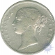 Silver Rupee Coin of Victoria Queen of Calcutta Mint of 1840.