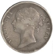 Silver One Rupee Coin of Victoria Queen of Madras Mint of 1840.