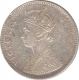 Silver Rupee Coin of Victoria Queen of Bombay Mint of 1862.