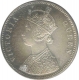 Silver Rupee Coin of Victoria Queen of Bombay Mint of 1862.