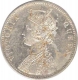 Silver One Rupee Coin of  Queen Victoria of 1862.