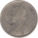 Silver One Rupee Coin of Victoria Empress of Calcutta Mint of 1881.