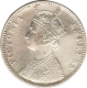 Silver One Rupee Coin of Victoria Empress of Bombay Mint of 1883.