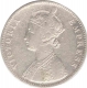 Silver One Rupee Coin of Victoria Empress of Bombay Mint of 1883.