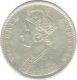 Silver One Rupee Coin of Victoria Empress of Bombay Mint of 1886.