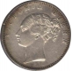 Silver Half Rupee Coin of Queen Victoria of Bombay Mint of 1840.