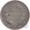 Silver Half Rupee Coin of Queen Victoria of Bombay Mint of 1840.