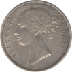 Silver Half Rupee Coin of Queen Victoria of Bombay Mint of 1840.