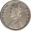 Silver Half Rupee Coin of Queen Victoria of 1862.