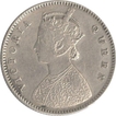 Silver Half Rupee Coin of Queen Victoria of 1862.