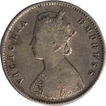 Silver Half Rupee Coin of Victoria Empress of Bombay Mint of 1887.