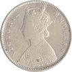 Silver Half Rupee Coin of Victoria Empress of Calcutta Mint of 1894.
