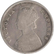 Silver Half Rupee Coin of Victoria Empress of Calcutta Mint of 1894.