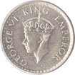 Silver Half Rupee Coin of King George V of 1939.
