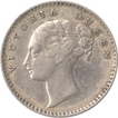 Silver One Fourth Rupee Coin of Victoria Queen of 1840.