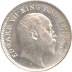 Silver One Fouth Rupee Coin of Edward VII King and Emperor of 1908.