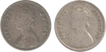 Silver Two Annas Coin of Victoria Queen and Empress of 1875 & 1877.