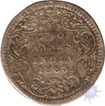 Silver Two Annas Coin of Victoria Empress of 1883.