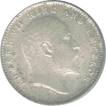 Silver Two Annas Coin of King Edward VII of 1910.