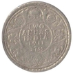 Silver Two Annas Coin of King George V of 1911.