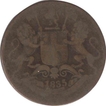 Copper One Fourth Anna Coin of East India Company of 1835.