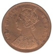 Copper One Fourth Anna Coin of Victory Empress of 1880.