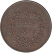 Copper One Fourth Anna Coin of East India Company of 1835.