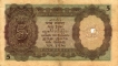 Five Rupees Bank Note of King George VI Signed by J B Taylor of 1938.