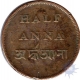 Copper Half  Anna Coin of  Calcutta Mint of of Bengal Presidency.