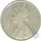 Silver One Rupee Coin of Victoria Queen of   Bombay Mint of 1862.