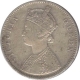 Silver One  Rupee Coin of Victoria Queen of Bombay Mint of 1862.