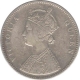 Silver One Rupee Coin of Victoria Queen of Bombay Mint of 1862.