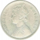 Silver One  Rupee Coin of Victoria Empress of  Bombay Mint of 1878.