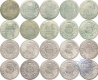 Silver One Rupee Coins of King Edward and King George V of 1903-1922.