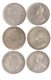 Silver One Rupee  Coins of  King George V of Calcutta Mint of 1911.