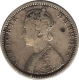 Silver Half  Rupee Coin of Victoria Empress of  Bombay Mint of 1877.